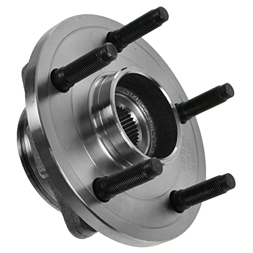 Image of TRQ Front Left and Right Wheel Bearing and Hub Assembly Set 2 Piece Compatible with 2005-2010 Dodge Dakota with 2 Wheel ABS Brakes 2006-2008 Mitsubishi Raider ABS Brakes 2009 Raider