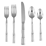 Fortessa Royal Pacific 18/10 Stainless Steel Flatware, 5 Piece Place Setting, Service for 1