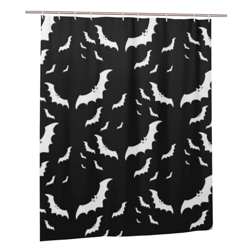 Rideau de douche Halloween tissu résistant à l'eau 152x183 cm moderne - 2