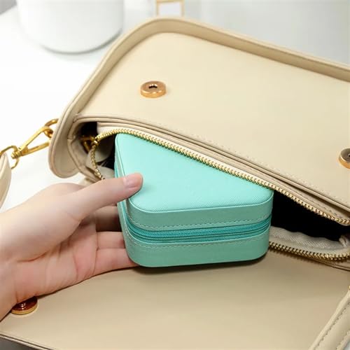 Boîte à bijoux de voyage noire au design épuré et compact