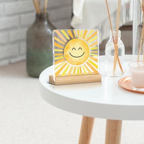 Image of Sun Decor Sunshine Gifts Inspirational Office Supplies Human Sunshine Gift Decor Sign Motivational Appreciation Gifts for Teacher Coworker Doctor Cubicle Accessories Home Table Decorations