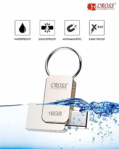Image of CROSS Type-C OTG 16GB PENDRIVE /Premium Metal Body with USB 3.0 Technology | 180 Mbps HIGH Speed Data Transfer | Compatible with Smartphones, LAPTOPS, TV'S, Gaming Console ETC. (16 GB)