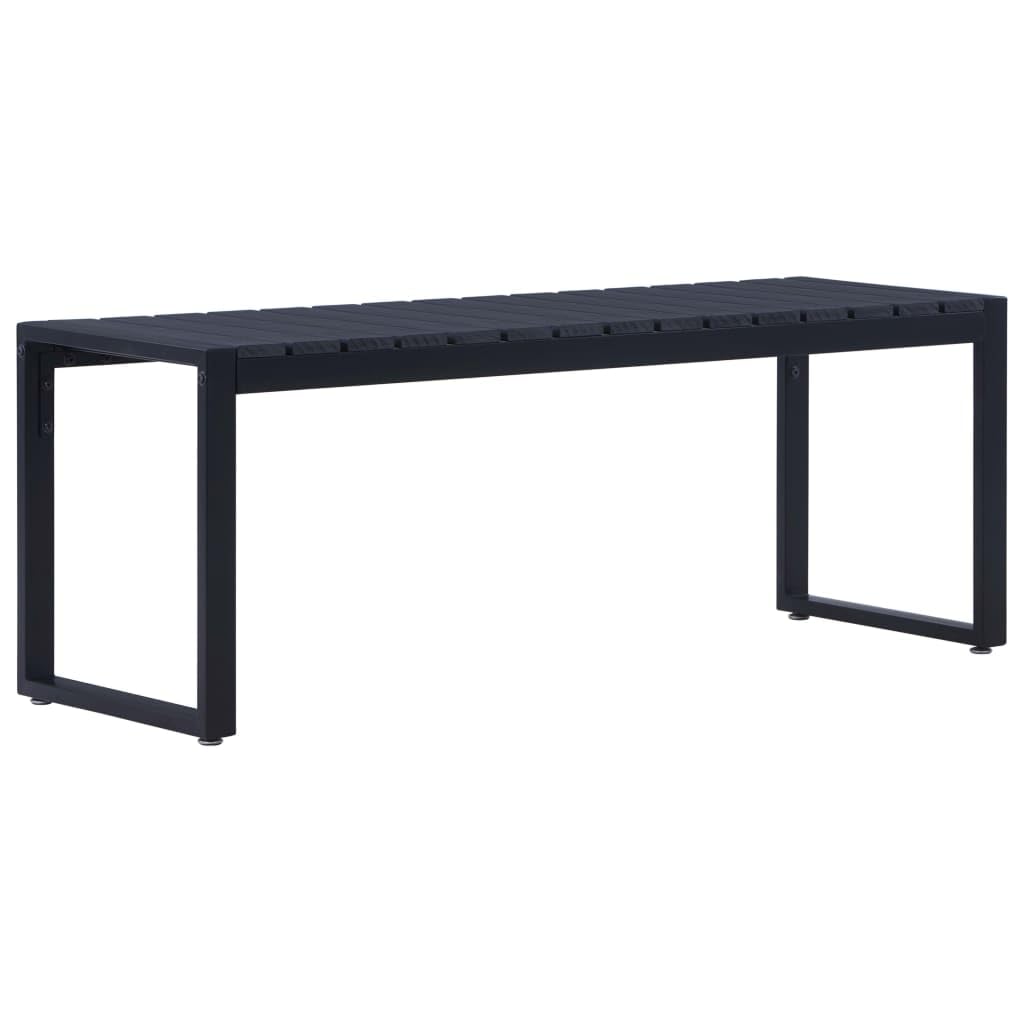 Banco de jardín de 120,5 cm con estructura de hierro estable