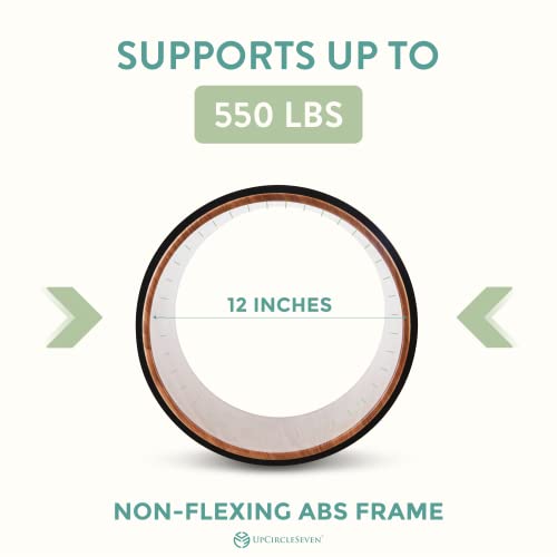 Upcircleseven Yoga Wheel For Back Pain - Deep Tissue Massage - Yoga Back Roller Wheel For Back Pain Relief Stretching Myofascial Release Mobility (Cork, 12) #TOP3