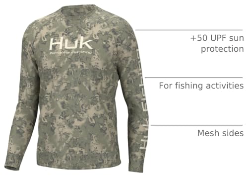 Image of HUK Men's Pursuit Vented Long Sleeve Fishing Shirt (+30 UPF)