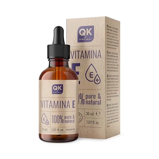 QKnatur - Vitamina E líquida pura (Tocopherol) 30 ml - Natural vegetal - Antioxidante y Antiedad para Cara, Piel, Cabello y Uñas