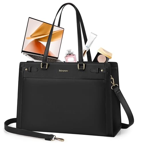 RAINSMORE PU Vegan Leather Work Tote