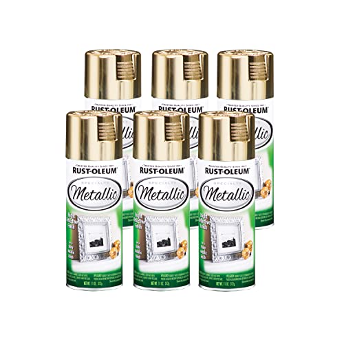 6-Pack of Rust-Oleum Specialty Metallic Gold Spray Paint, 11 oz Cans