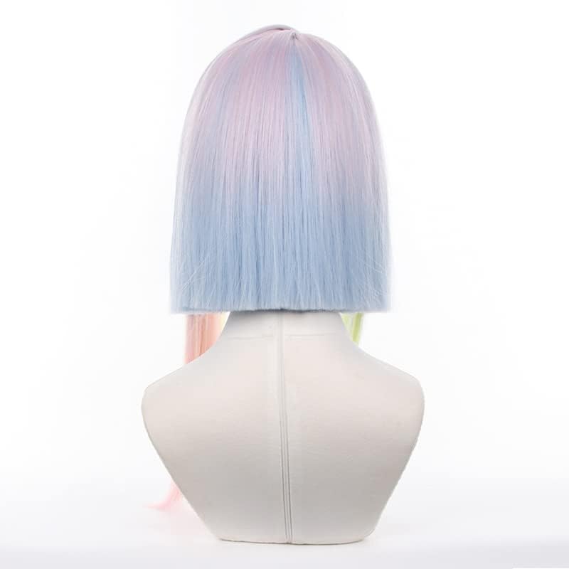 Stylish Colorful Bob Cosplay Wigs with Bangs Halloween Costume Rainbow Wig for Women - Image 5