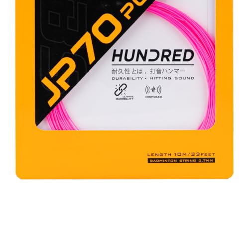 Image of Hundred JP 70 Power Badminton String | 0.70 mm High Repulsion & Power | Superior Durability & Tension Hold | Crisp Hitting Sound | Pro-Level Performance