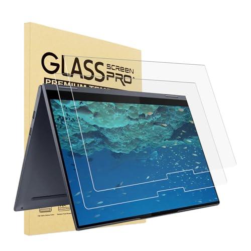i-Tensodo 2 Pack Tempered Glass Screen Protector for Lenovo IdeaPad Flex 5/5i Chromebook Plus 14