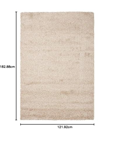Image of Plain Shaggy Rugs and Carpet for Home and Floor Mats 4x6 Feet M-2