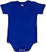 2T 3T 4T 5T 6T Bodysuit Short Sleeve Round Crew Neck - Royal Blue (4T)