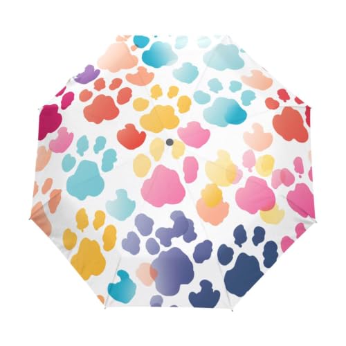 Parapluie pliant automatique protection UV ultra-léger imprimé patte