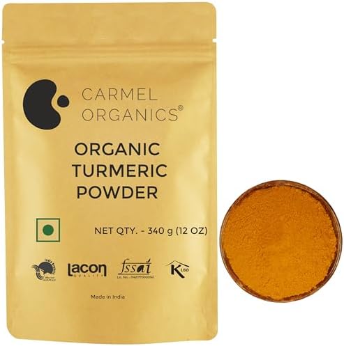 CARMEL ORGANICS Turmeric Root Powder 340 Gram
