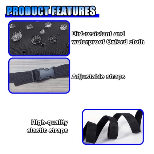 Image of BDZMC 2PCS Car Seat Back Protector Kick Mats, Waterproof Oxford Cloth Car Seat Cover, Universal Fit for Most Cars, Trucks, SUVs