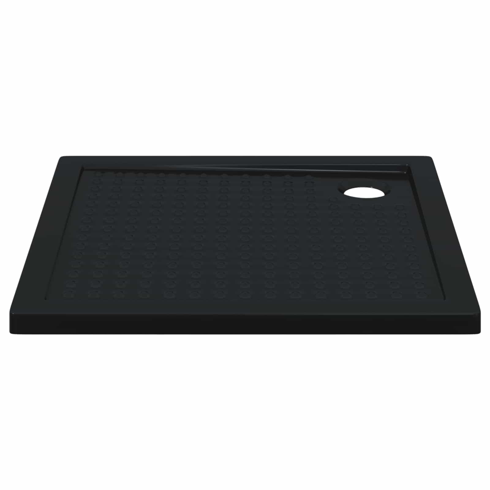 vidaXL Półka prysznicowa z kropkami 90 x 90 x 4 cm ABS czarna