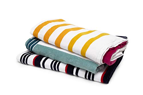 Cotton & Calm Oversized Beach Towel / Pool Towel - 40X71 Inches Beach Towels Oversized - 100% Cotton Extra Large Beach Towel - Perfectly Used As & Pool Towels & Beach Towels For Adults #TOP6