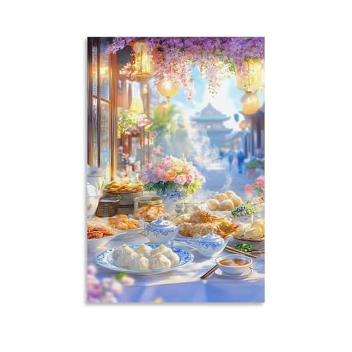 Kit Broderie Diamant Cuisine Chinoise 5D - Idée Cadeau Idéale Déco Adulte 50x60cm
