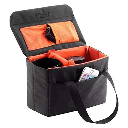 Selighting Bolso Cámara Inserto,Bolsa Cámara Reflex SLR Impermeable,Acolchada a Prueba de Golpes Plegable Inserto Cámara Partición Bolsa de Protección DSLR Tiro o Luz del Flash