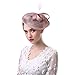 Anita Women's fascinators Small hairpin feather hat (One size, Beige)