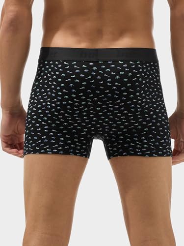 Image of Bummer Men's Premium Cotton Underwear | Fine Combed Cotton with Elastane for Stretch | Ultra Breathable Innerwear | Soft Fabric & No-Roll Waistband | Printed Trunks & Inner Combo for Men