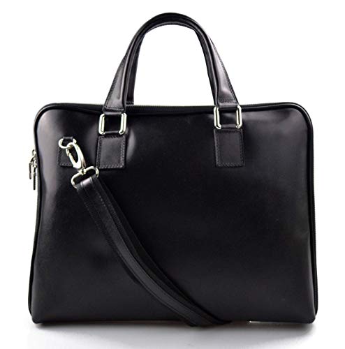 Sac à main cuir véritable noir pour femme | Messenger de luxe