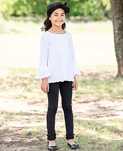 Image of RuffleButts Toddler Girl Merry & Bright Ruffle Leggings - Ankle Leggings