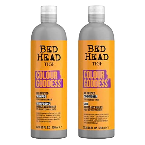 Bed Head by TIGI Moisturizing Shampoo and Conditioner Set for Colored Hair, Colour Goddess Hair Care with Sweet Almond & Coconut Oils, 25.36 fl oz, 2 Pack Cover