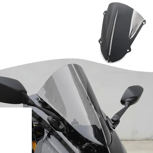 Pare-brise moto pour YZF-R3 YZF-R25 2019-2025 déflecteur de vent en acrylique noir haute résistance - 2