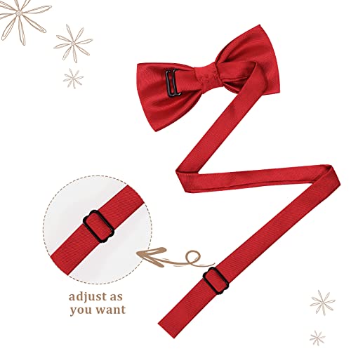 Kajeer Kids Bow Tie, Boy Bow Ties Pre-tied Silk 100% Classic Solid Adjustable Girls Neck Bowtie for Wedding Party4