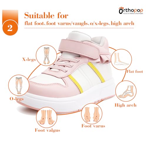 Toddlers Orthopedic Thick Sole Shoes with Ankle and Arch Support for Girls2