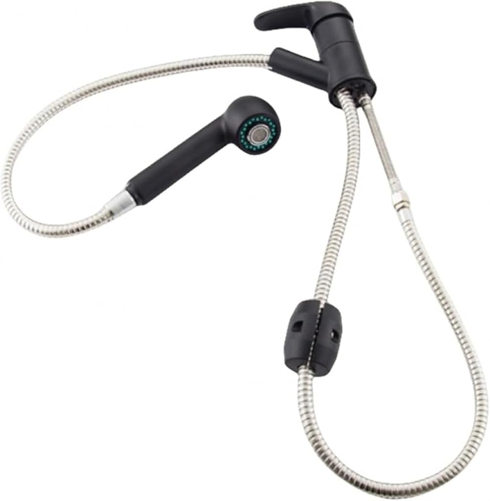 洗面水栓 シルバーグレー ハンドシャワー付 2way 吐水 伸縮ノズルシングルレバー 節水混合水栓 取り付け簡単 キッチン・洗面台汎