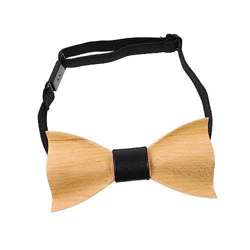 1pc Christmas Bow Tie Boys and Girls Shirt Bowknot Wooden Bow Tie Boys Girls Elegant Decor