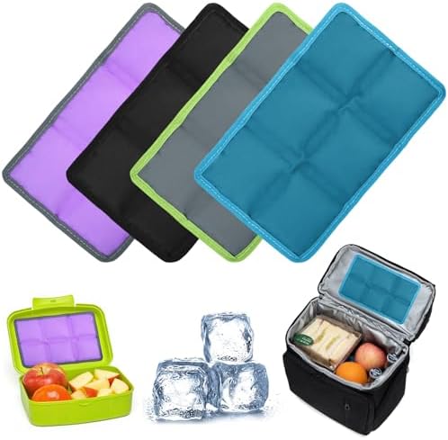 Pain de Glace Souple Réutilisable – Lot de 4, 10 x 15 cm, Mini Po...