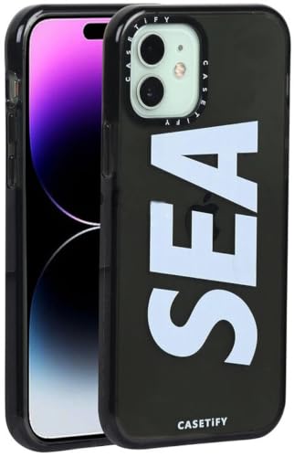 Image of for iPhone 12 SEA Case Transparent, Grip Case Silicon Slim Fit Shock-Absorbing TPU Bumper & Anti-Yellowing Clear Protective Back Cover for iPhone 12 (Black,01)