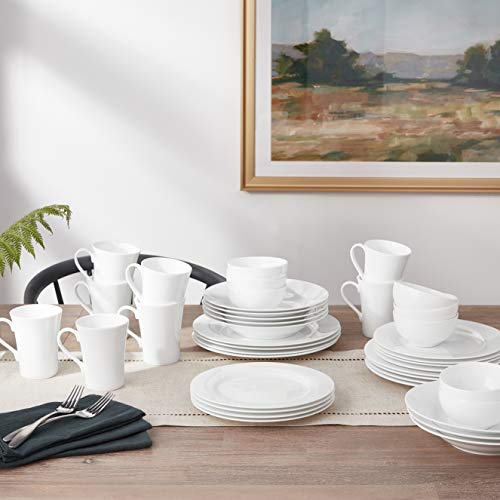 Mikasa Lucerne White 40-Piece Dinnerware Set, Service For 8 #TOP7