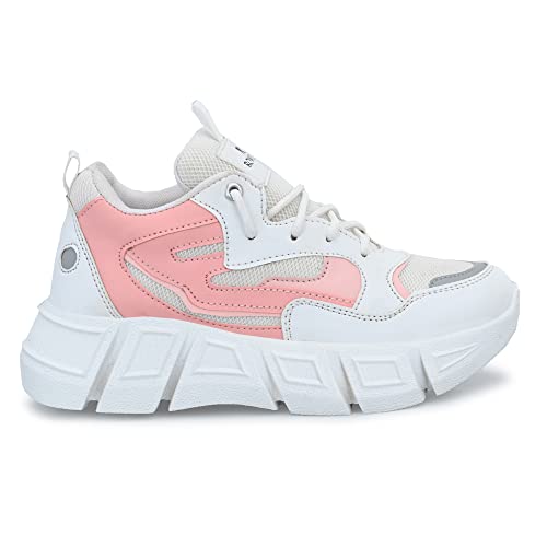 Image of ROWLANS Women's Synthetic Leather Stylish /Comfortable /Running /Gym Lace-Ups Sports Shoes