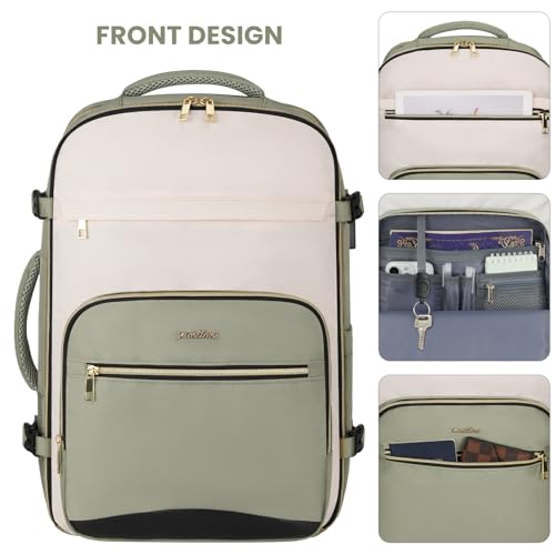 Image of YAMTION 40L Large Travel Backpack for Women,Carry On Luggage with 4 Packing Cubes, Airline Approved Weekender Backpacks for Personal Items fits 17 Inch Laptop
