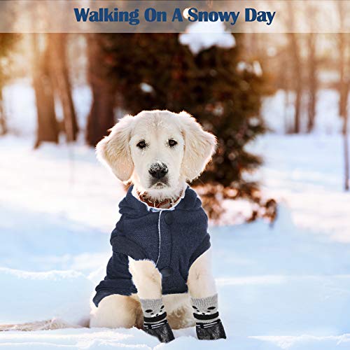 Weewooday WEEWOODAY-10156 Hooded Dog Coat And Dog Cat Boots Shoes Socks Stylish Puppy Clothes Warm Dog Jacket Waterproof Dog Shoes thumb #5