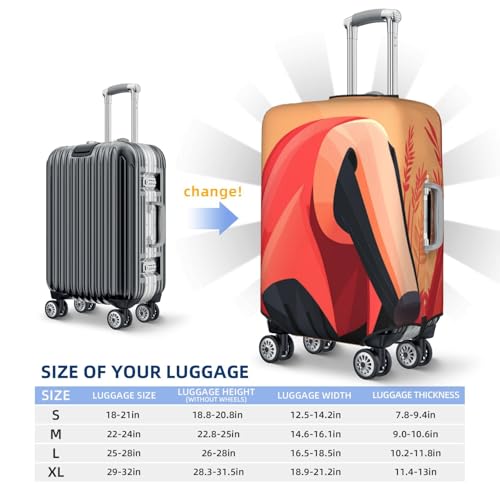 Abstract Pangolin Durable Luggage Cover Suitcase Protector Anti-Scratch Luggage Cover Fits 18-32inch Luggage, Black, L 6