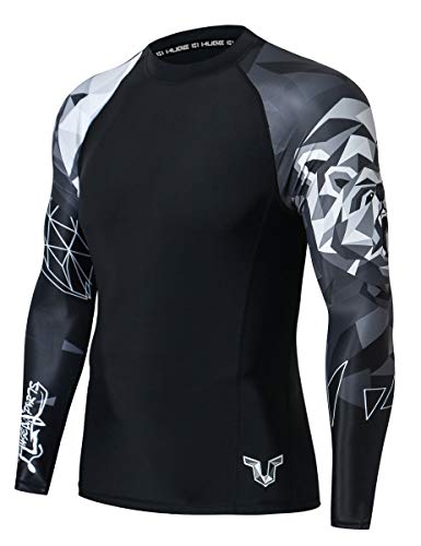 Huge Sports Wildling Series Uv Protection Quick Dry Compression Rash Guard (Bear,M) #TOP8