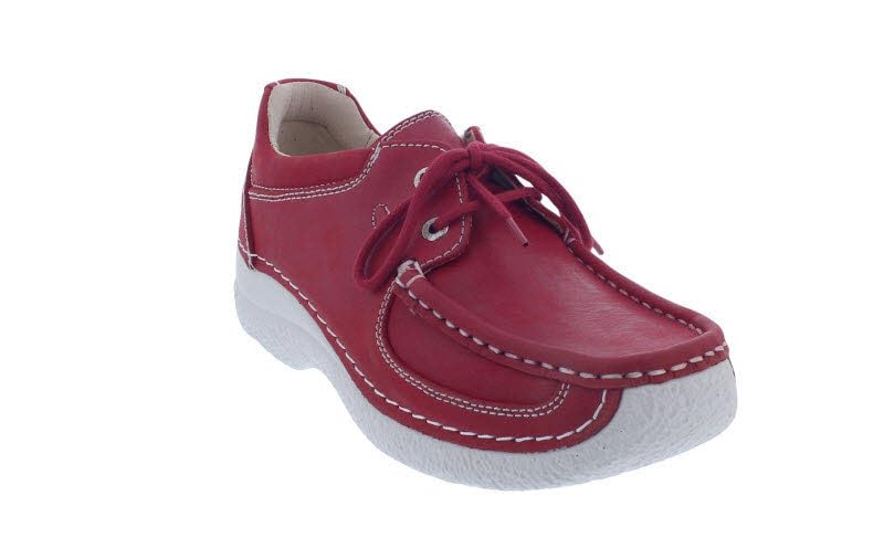 Wolky Roll Shoe 0621636-570, Fantastic Leather (Glattleder), Red Summer, Halbschuh Rot Gr. 39