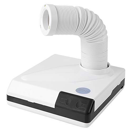 Nail Dust Collector, 60w Professional Dust Remover Collector Manicure Vacuum Cleaner Suction, Nail Dust Collector High Power Suction Dust Collector with 3 LED Lamps for Nail Table Nail Salon(US)