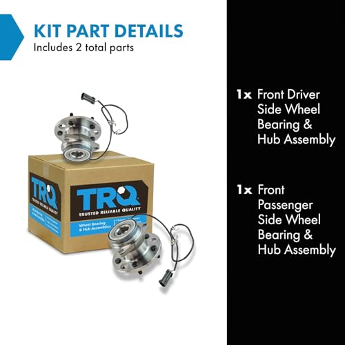 Image of TRQ Front Left and Right Wheel Bearing and Hub Assembly Set 2 Piece