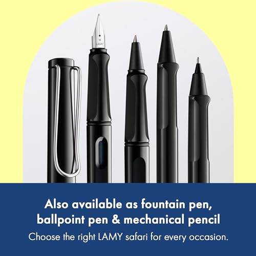 Image of Lamy Safari Black Roller Ball Pen with Medium M63 black refill