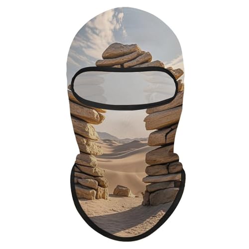 Balaclava Desert Rocks para hombre y mujer, máscara facial protectora contra el sol, transpirable, cubre toda la cabeza para senderismo, ciclismo, carrera y conducción miniatura 7