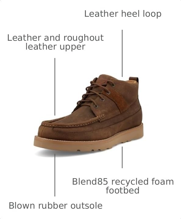 Image of Twisted X Men's 4 inch Wedge Sole Boot, Round Toe