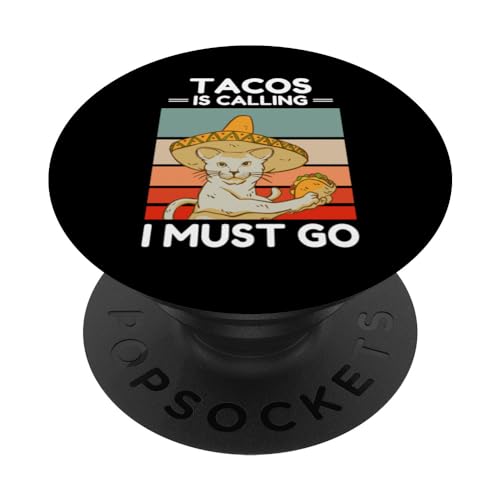 Vintage Kitten Tacos sta chiamando devo andare amante dei tacos PopSockets PopGrip Intercambiabile Vintage Kitten Tacos sta chiamando devo andare amante dei tacos PopSockets PopGrip Intercambiabile
