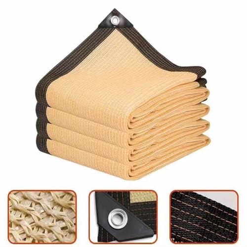 Auvent respirant pour balcon sans étouffer, bâche d'ombrage rectangulaire beige - 8